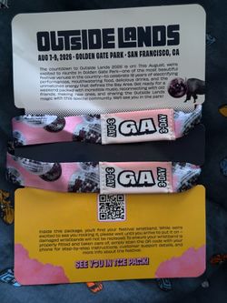 2 tickets- 3 Day Outsidelands 2026 each