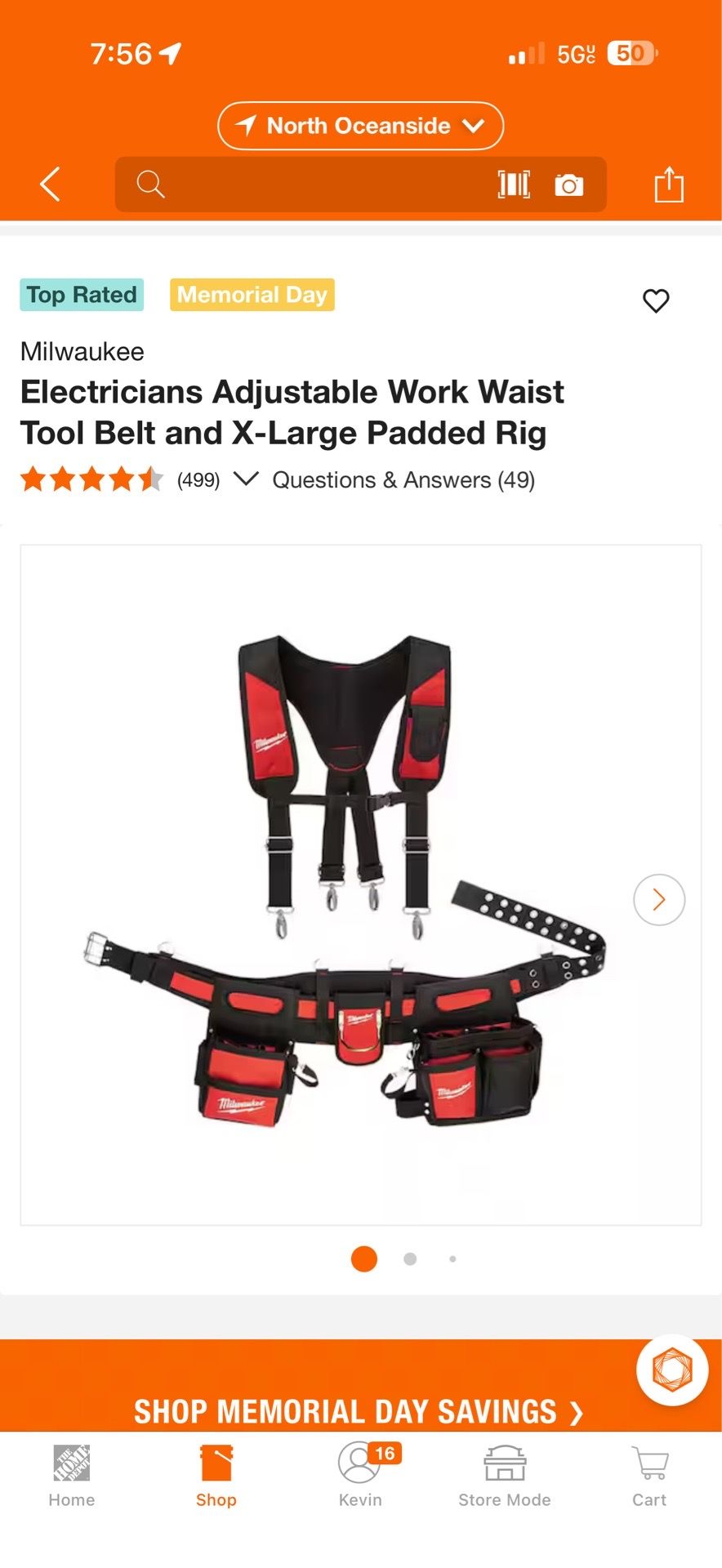 Milwaukee tool belt