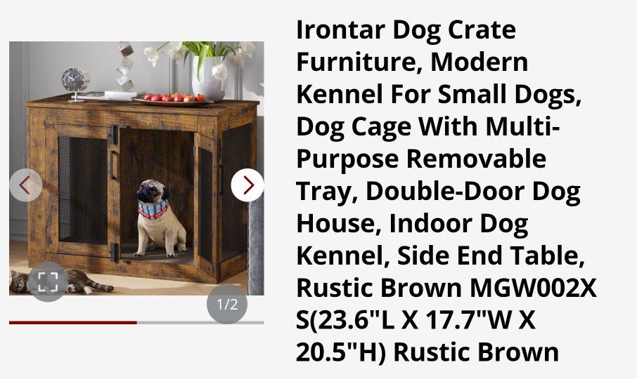 Irontar Dog Crate Modern Dog Kennel Furniture