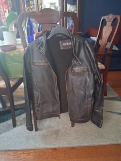 Jacket  Guess Lether  Brown  Zize  L