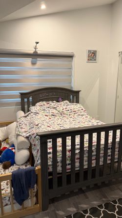 Full size bed frame with mattress