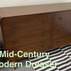 New Mid-Century Walnut Finish Dresser (Easy Finance & Delivery)