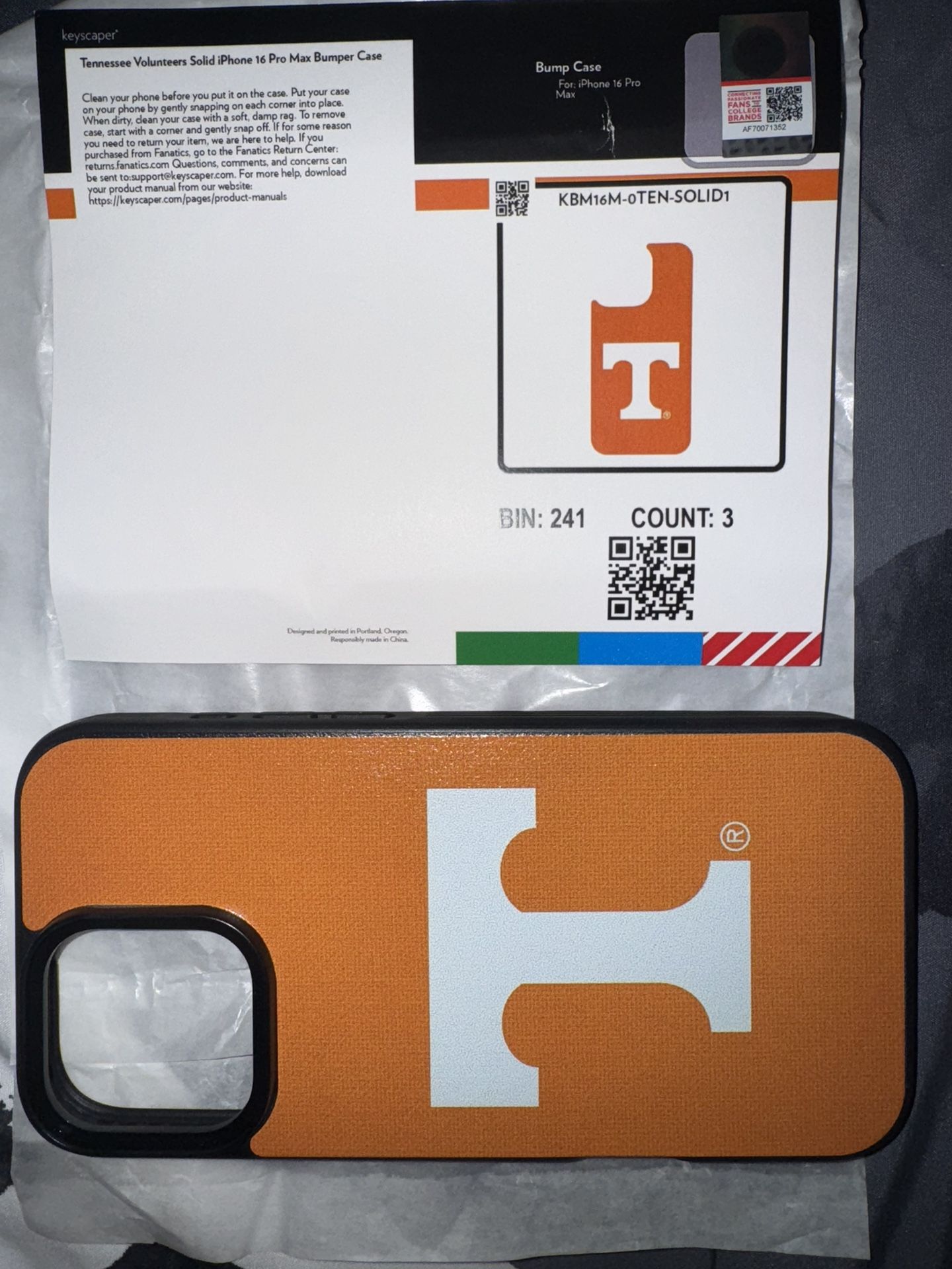 tennessee volunteers Solid iphone 16 pro max magnetic case