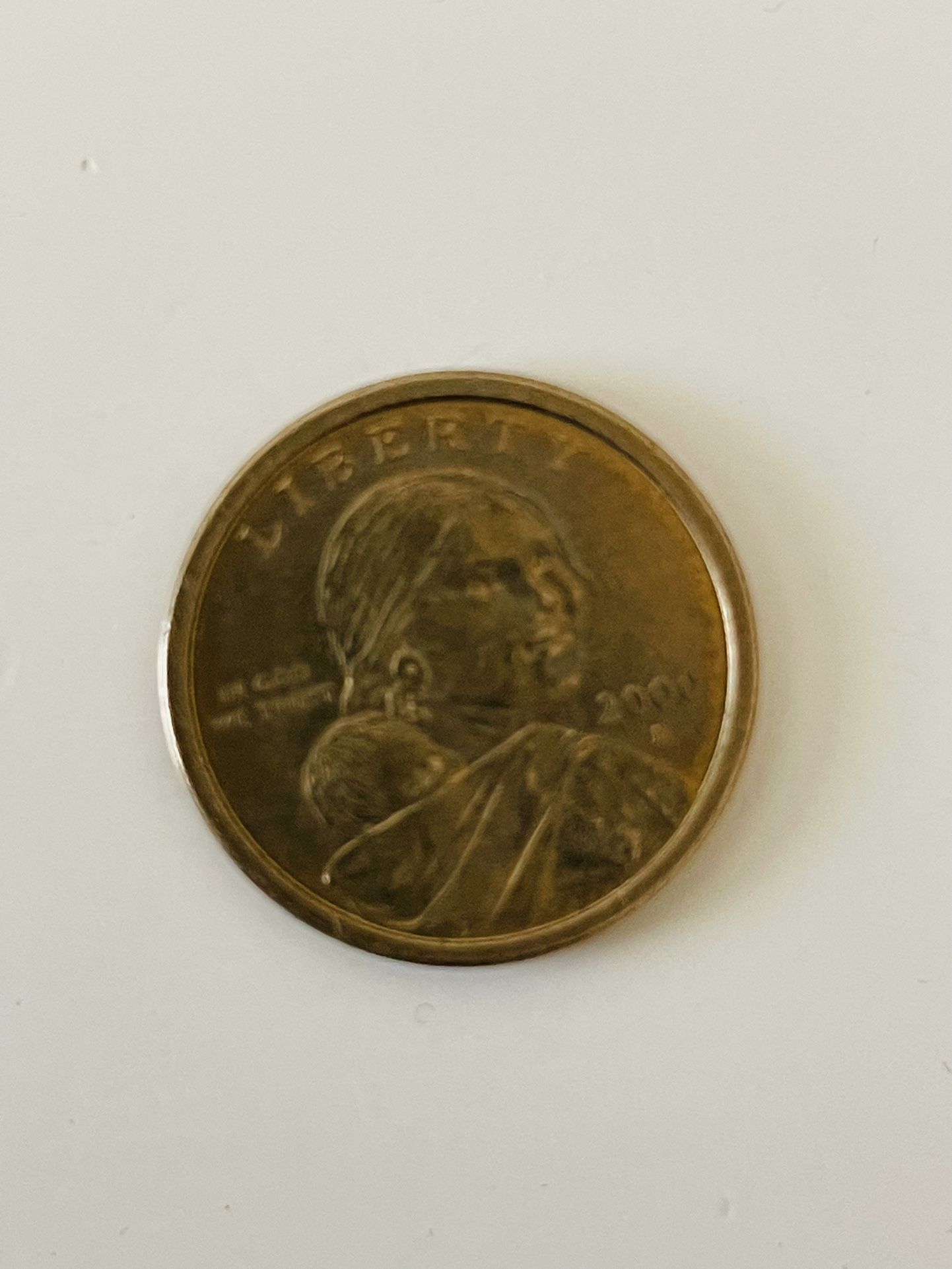 2000 D SACAGAWEA ONE DOLLAR COIN US LIBERTY GOLD COLOR CIRCULATED 