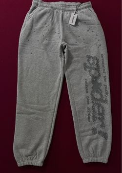 Sp5der Heather Grey Sweatpants (Medium)