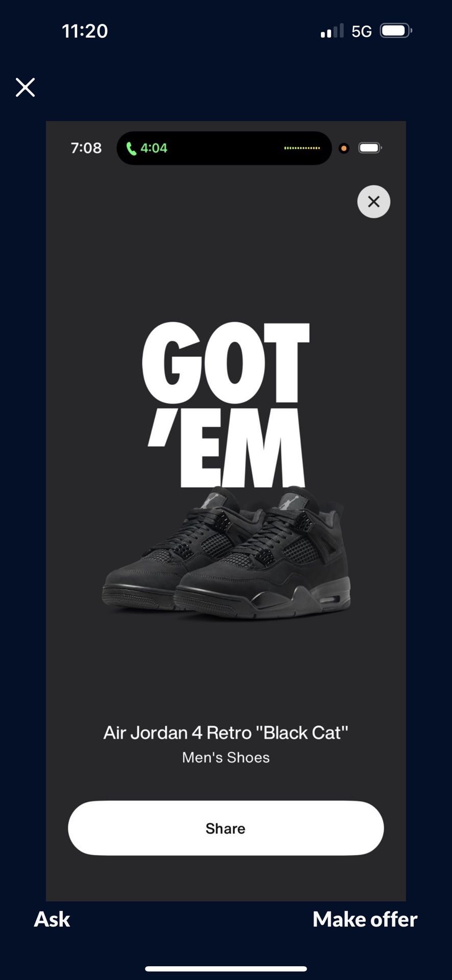 jordan 4s black cats 