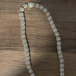 Cz Clustered Tennis Chain