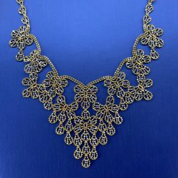 14Kt Two Tone Gold 18” Fancy Bead Necklace 13.90g 200129/12