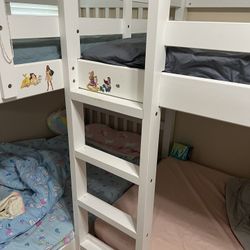 Twin Over Twin Bunker Bed with Mattresses ,  No Drawers