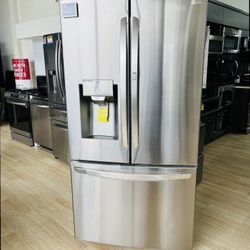 - 23.5 Cu. Ft. French Door-in-Door Counter-Depth Smart Refrigerator with Craft Ice - Stainless steel Model:LRFDCS