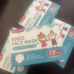 Small Kids Kn95 Face Masks  10 In Each Box 