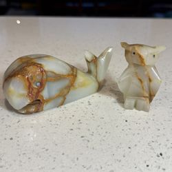 Vintage Maui Onyx Whale & Owl Figurines – Lahaina Hawaii Stone Carvings