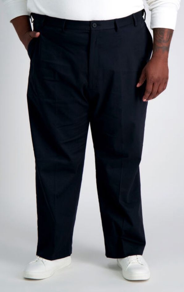 HAGGAR Big & Tall Iron Free Premium Khaki