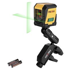 PREXISO Laser Level with Tripod, 65Ft Self Leveling Cross Line Laser Level, Green Line leveler Tool