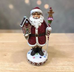 Jim Shore Heartwood Creek (contact info removed) Gingerbread Santa with Candy Staff Figurine