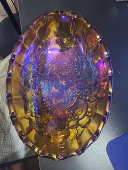 Vintage Glass Fruit Bowl 