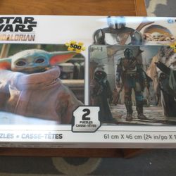 NIB star wars the mandalorian 2/ 500  piece prime 3D puzzles (24"x18")