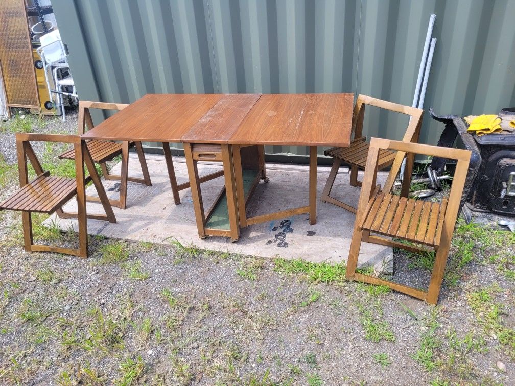 MCM Mid Century Danish 1960's Gate leg Drop Leaf Hideaway Apt