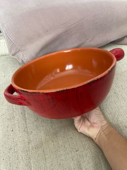 Vintage De Silva Terra cotta casserole dish