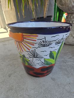 💥15% off maceta talavera 9.5 alto × 10.5($35)
