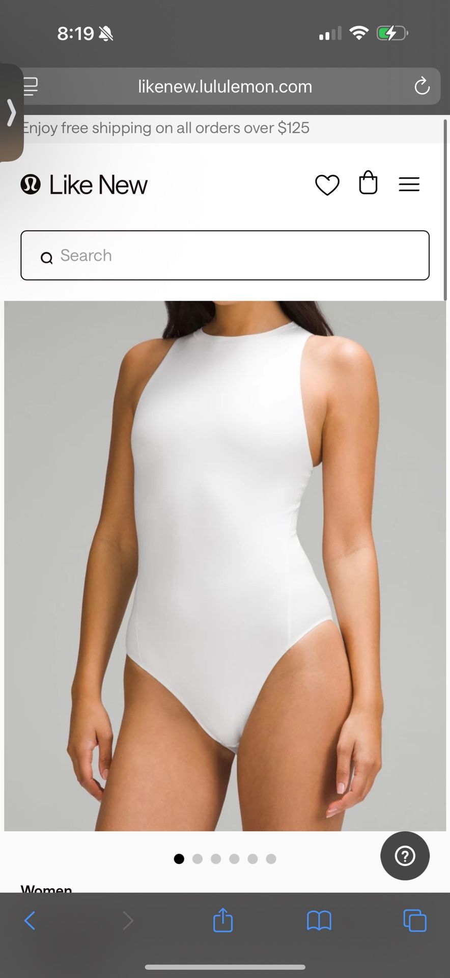 LULULEMON White Nulu High-Neck Sleeveless Bodysuit XS NWT