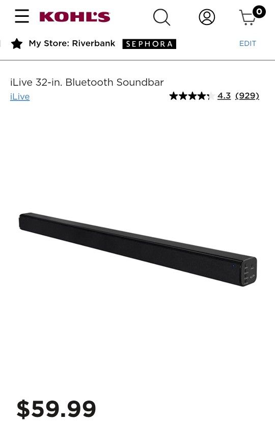 NIB iLive 32in SOUNDBAR
