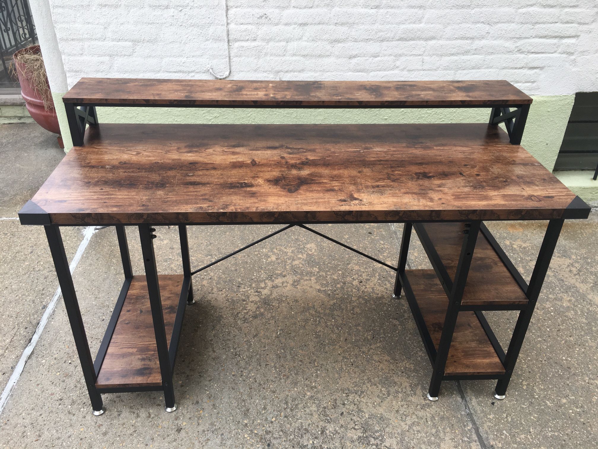 Wood & Metal Desk