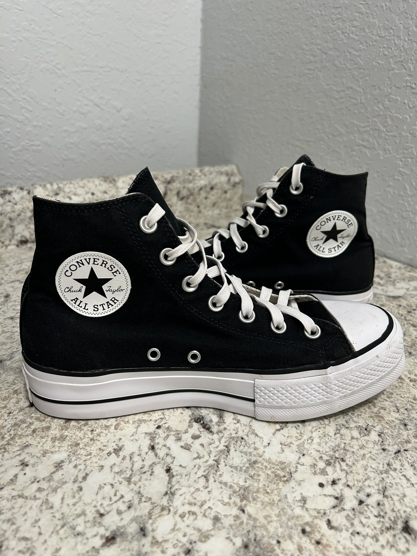 Converse Black High Top Platform Women’s 8.5