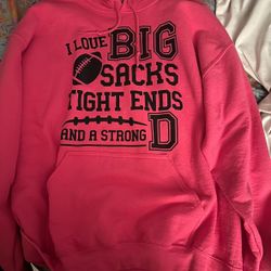 Womans Football Themed Hoodie 