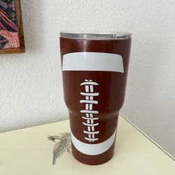 Like New! Urbanifi Football-Themed 28 oz Stainless Steel Tumbler with Lid