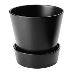 plastic plant pot sizes Slimline BLACK Plastic Pots Range. 100mm 130mm 180mm 200mm & 230mm pot