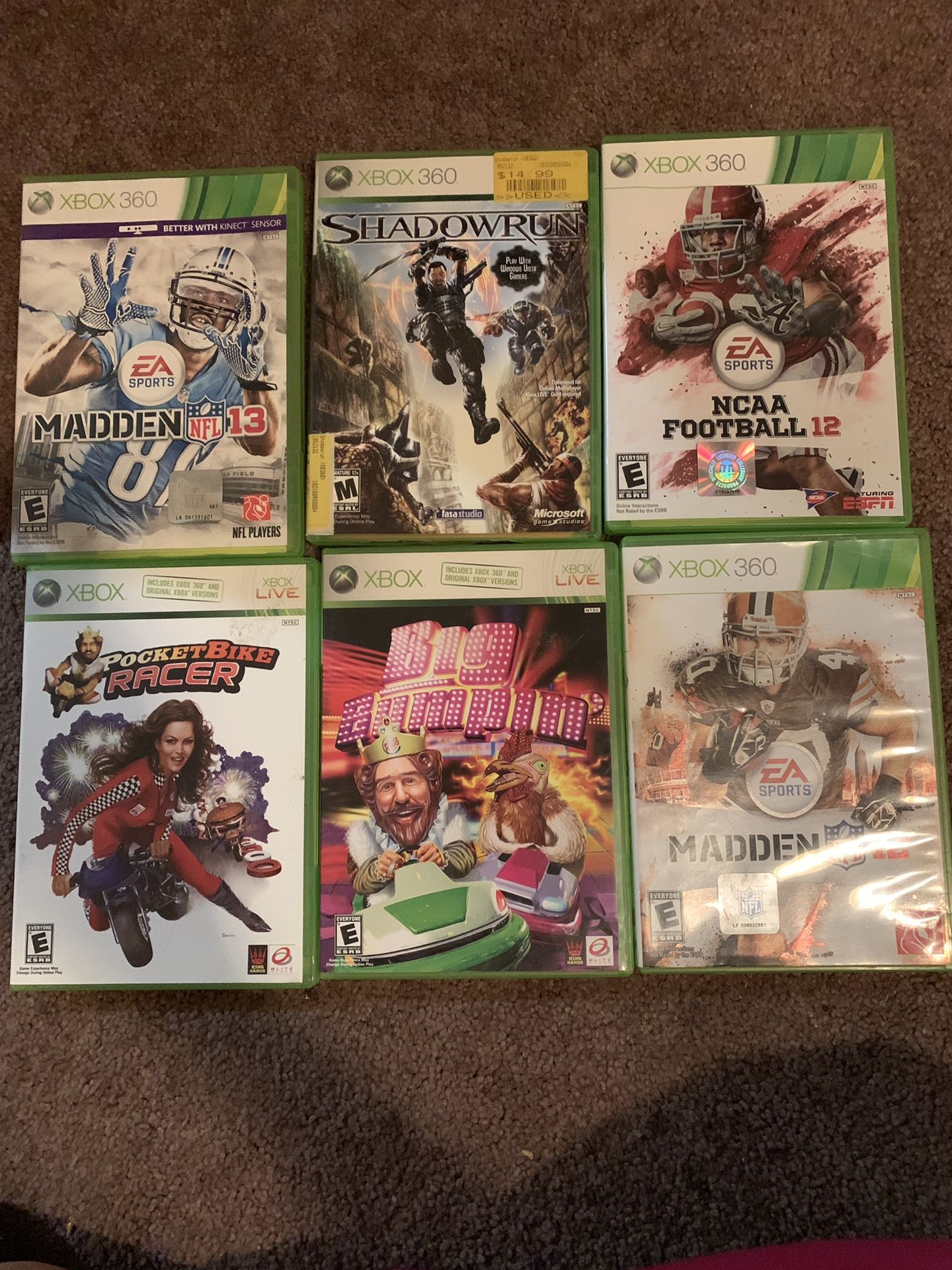 Xbox 360 games $ 5.00 Each