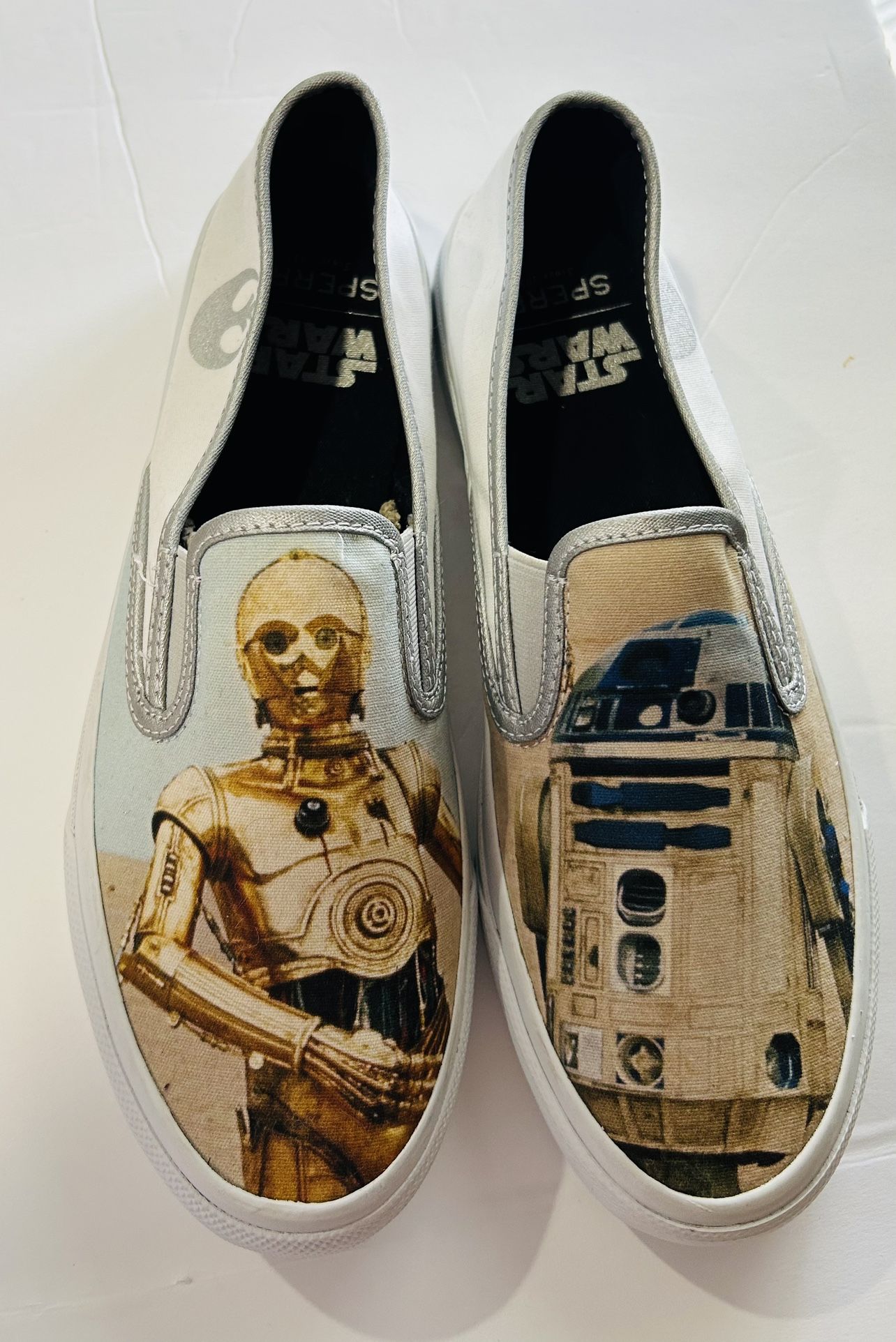 Sperry Cloud Star Wars C3PO & R2D2 Graphics Slip-on Shoes Men's Size 8