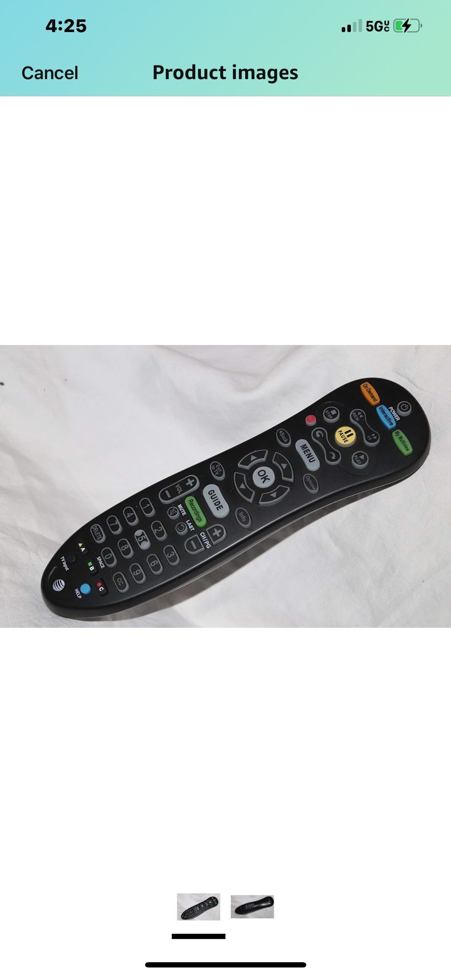 AT&T U-Verse S30-S1B Remote Control 20655
