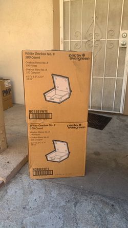 Pactiv Evergreen White Onebox No. 8 – 2 Cases