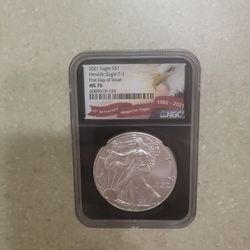 2021 American Silver Eagle.  Graded 