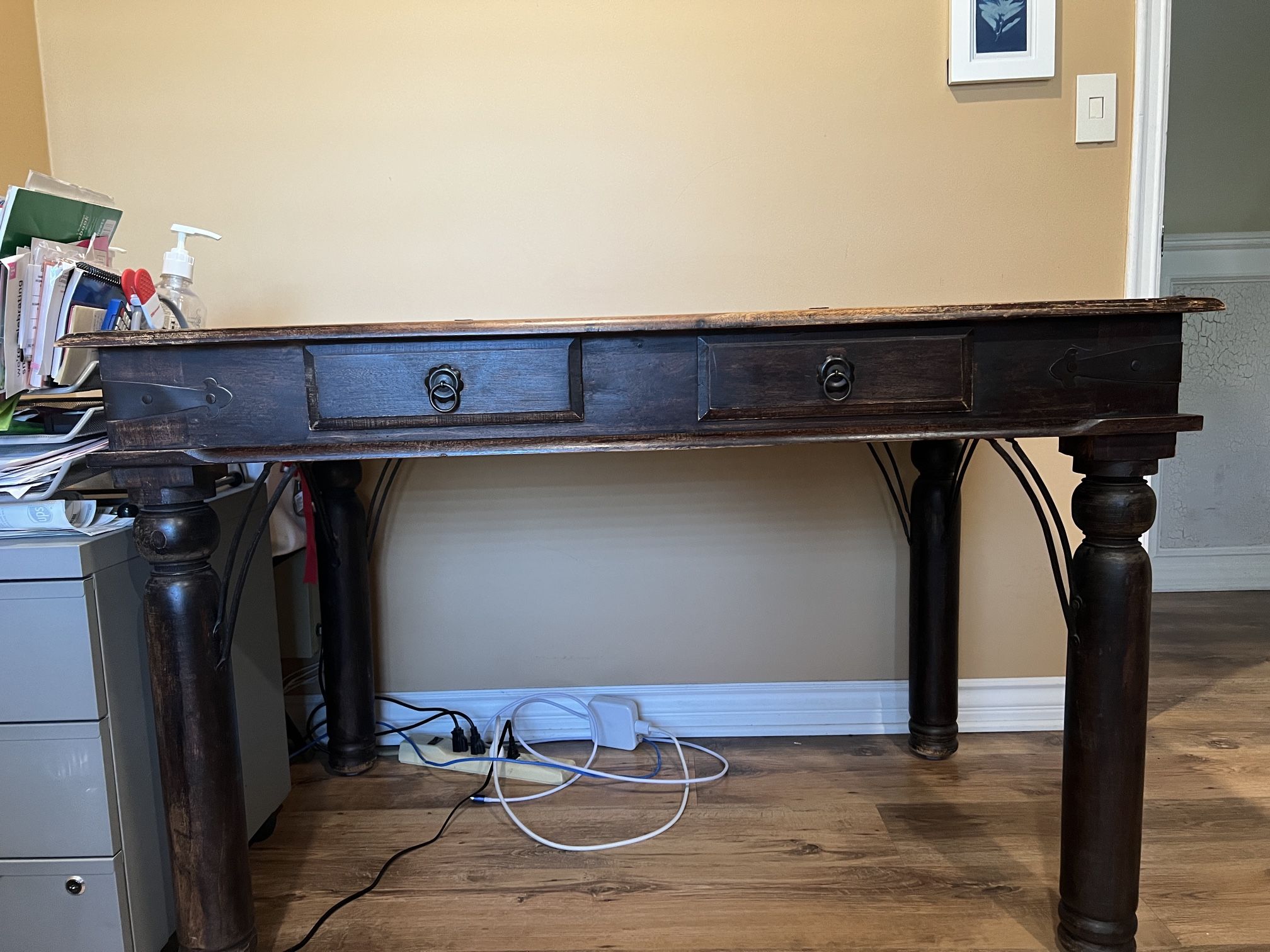Desk Rustic Solid Wood