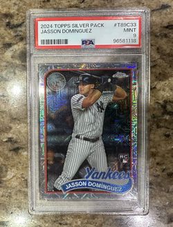 Jasson Dominguez Rookie Card 2024 Topps Silver Pack Mint 9 Graded Card