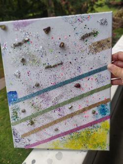Hand painting canvas