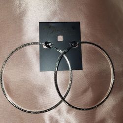 New Rhinestone Hoop Earrings