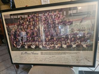 1977 Minnesota Vikings Framed Team Poster