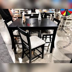 5 Piece Counter Height Dining Table Set
