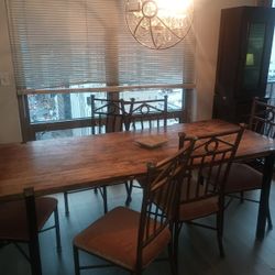 Crate And Barrel Wooden Dining Table 
