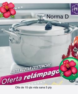 Olla de 15 qts vida sana 5 ply nueva en su caja 🌺 princess house 🌺