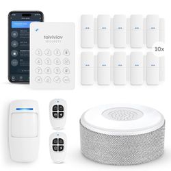 Alarm System for Home Security, Door Alarm Systems, App Alerts, 15Piece Kit, No Monthly fee, WiFi Alarm, Door Window Motion Sensor, for Home Security 