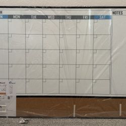 XBoard Dry Erase Calendar Whiteboard + Corkboard 47.5” X 34.5”