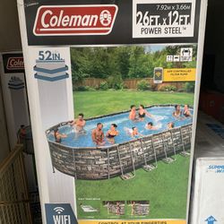 New Coleman 26Ft x 52” Deep Swimming Pool 