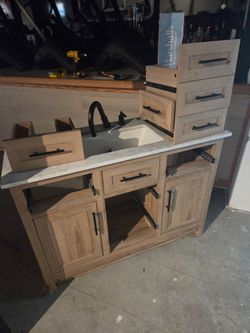 Free 48in bathroom vanity with faucet