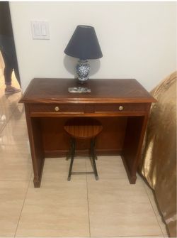 Wooden Writing Desk with Two Drawers