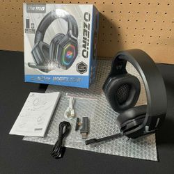 Ps5 Wireless Gaming Headset W/ Microphone, 2.4G USB & Type C Transmitter - 30h Battery Life - RGB Lighting Gaming Headphones for PS5, PS4, PC